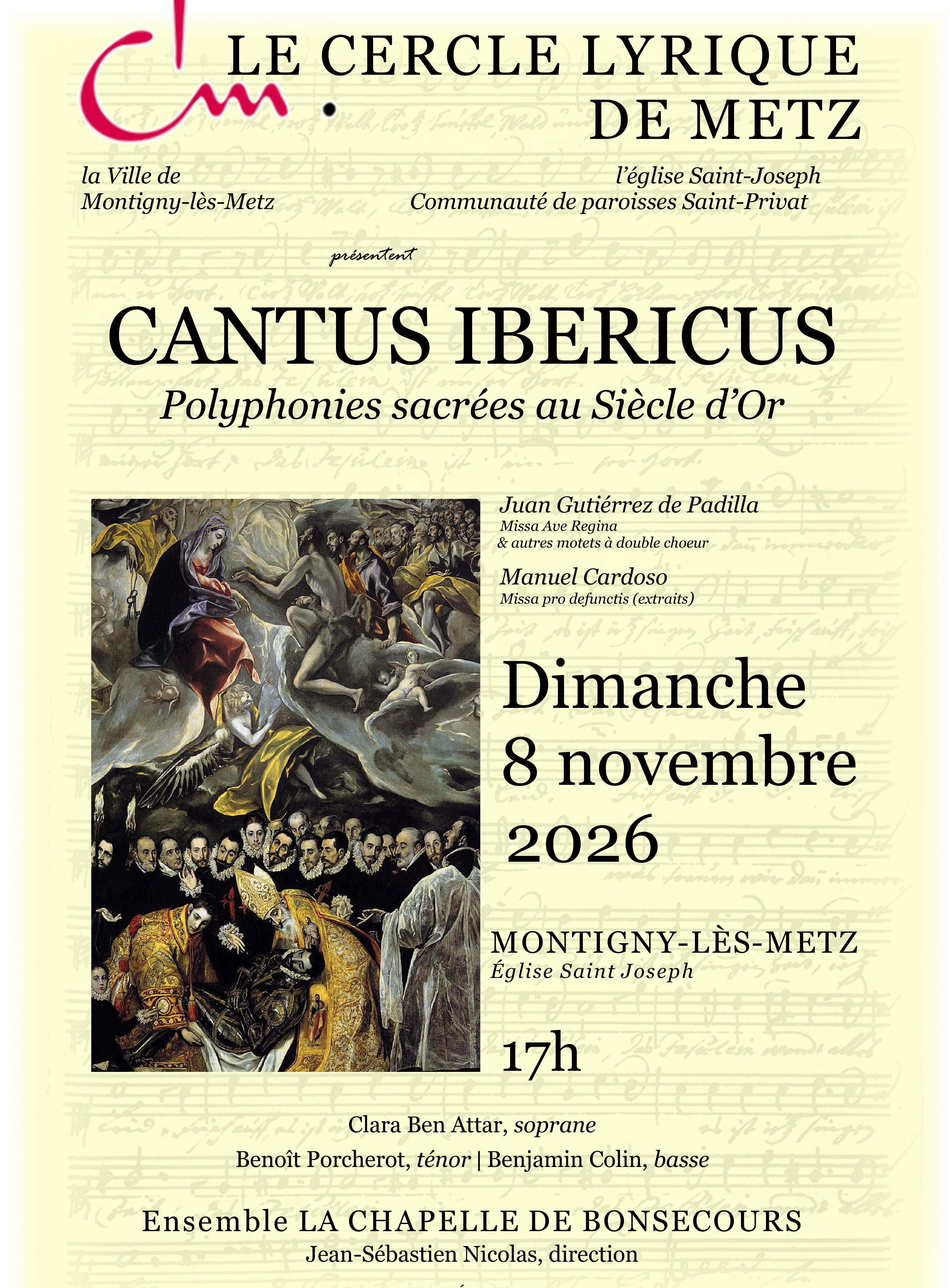 Flyer Cantus Ibericus - date à confirmer